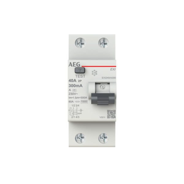 Jordfelsbrytare 2P 25A A 30mA Jordfelsbrytare AEG Redline 2-pol 25A typ A 30mA