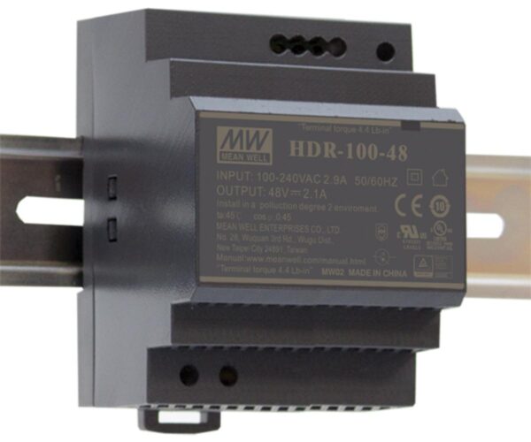 Nätaggregat HDR serien NÄTAGGR DIN 4-MODUL 24V 4.2A HDR-100-24N